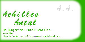 achilles antal business card